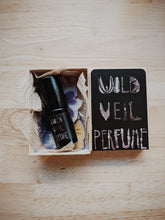 Load image into Gallery viewer, Castle. tarot perfume. deglet noor dates, saffron, pistachio, black roses, cardamom, chestnut, flint, stone, and mahogany. November 2024