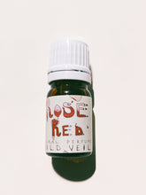 Load image into Gallery viewer, Rose Red. natural perfume. moroccan rose's juicy petals with white sage dust. lapsang souchong smoke, naga resin, dominican sage. May 2023