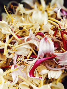 Suikazura (June-August 2020). Aged Pink and Yellow Honeysuckle Enfleurage Extrait. Organic honeysuckle perfume. Biodynamic