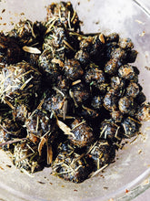 Load image into Gallery viewer, Inchoate Neri-Koh Incense. Zaatar, Malawi camphor basil, scented geranium, black sage, roses (alba, moss, damask, musk, and gallica), apricots, cardamom, wild fir balsam and red spruce boughs.