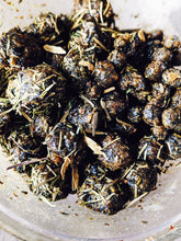 Load image into Gallery viewer, Inchoate Neri-Koh Incense. Zaatar, Malawi camphor basil, scented geranium, black sage, roses (alba, moss, damask, musk, and gallica), apricots, cardamom, wild fir balsam and red spruce boughs.