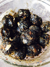 Load image into Gallery viewer, Inchoate Neri-Koh Incense. Zaatar, Malawi camphor basil, scented geranium, black sage, roses (alba, moss, damask, musk, and gallica), apricots, cardamom, wild fir balsam and red spruce boughs.