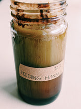Load image into Gallery viewer, Feeding Hansel. Natural cologne. Solid botanical fragrance. Swamp cedar, muscatel, quaking aspen bud, blackberries, fire tea, henna, reishi. December 2022