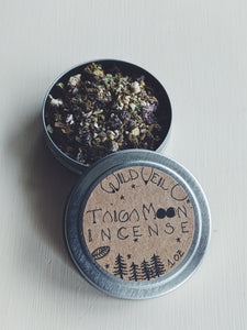 Taiga Moon Incense. Powdered incense blend of wild boreal old growth forest botanicals.