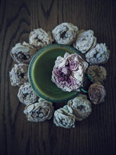 Load image into Gallery viewer, Rose Milk. enfleurage perfume. rosa centifolia, milk oolong, calamondin enfleurage, tahitian vanilla, mysore sandalwood, khadrawi dates. February 2022