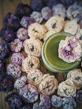 Load image into Gallery viewer, Rose Milk. enfleurage perfume. rosa centifolia, milk oolong, calamondin enfleurage, tahitian vanilla, mysore sandalwood, khadrawi dates. February 2022