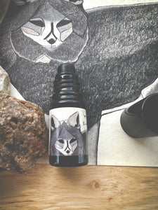 Black Fox. natural perfume. black amber fougère with brisk camphor fur. May 2023