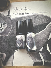 Load image into Gallery viewer, Black Fox. natural perfume. black amber fougère with brisk camphor fur. May 2023