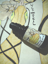 Load image into Gallery viewer, Cottonmouth. botanical perfume from long term tinctures. jasmine rice, cognac, lapsang souchong, lanolin, roses, incense, henna, rock musk. January 2022