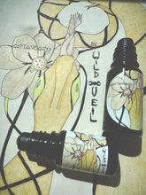 Load image into Gallery viewer, Cottonmouth. botanical perfume from long term tinctures. jasmine rice, cognac, lapsang souchong, lanolin, roses, incense, henna, rock musk. January 2022
