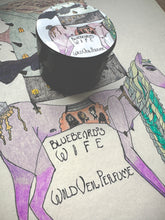 Load image into Gallery viewer, Bluebeard's Wife. natural perfume. saffron powder, peaches, roses, frangipani & ylang. January 2023