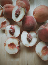 Load image into Gallery viewer, Peach Iris. enfleurage perfume. White Lady + Belle of Georgia peach, Vermont orris, osmanthus, rose. September 2026