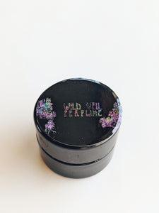 Velvet. natural perfume. nap of dark crushed velvet petals, iris ink. November 2022