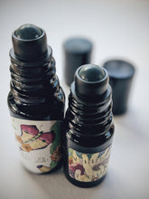 Load image into Gallery viewer, Alone with Dionysus. botanical perfume from long term tinctures. blackberries, black raspberries, wormwood, Vermont black spruce and fir, artemisia, bee balm, herbs.